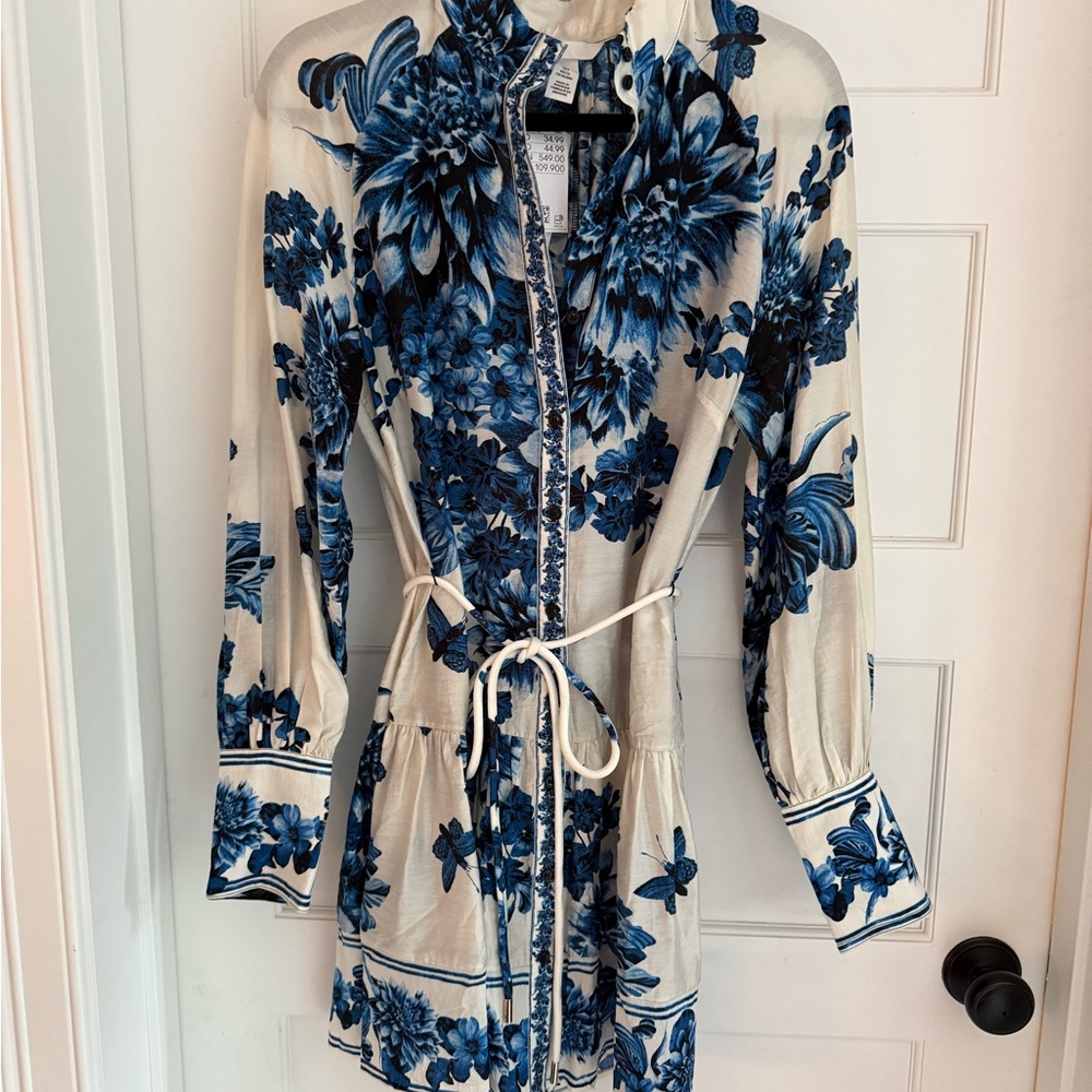 H&M Blue Floral Mini Dress